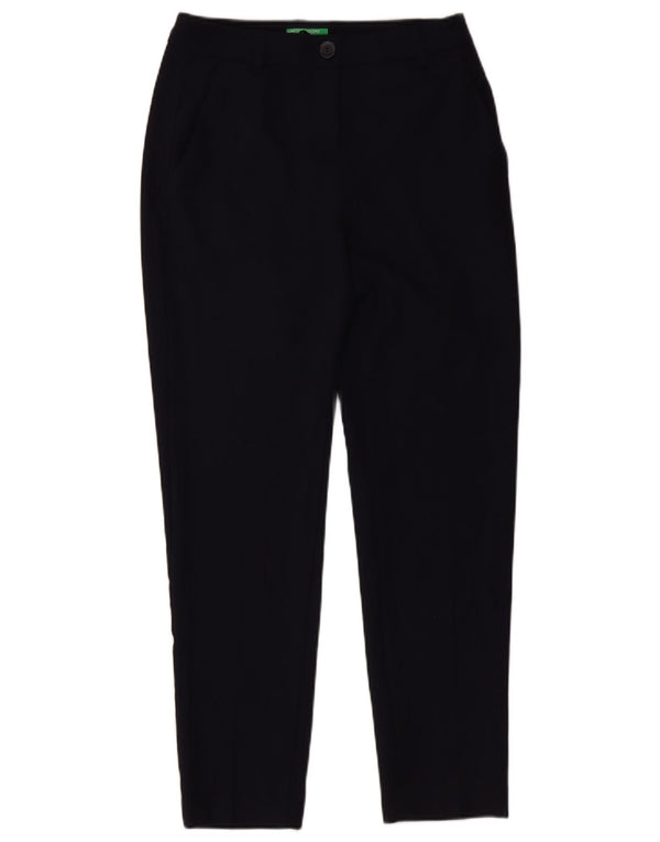 Damskie spodnie garniturowe Benetton IT 38 XS W28 L26 Granatowy poliester