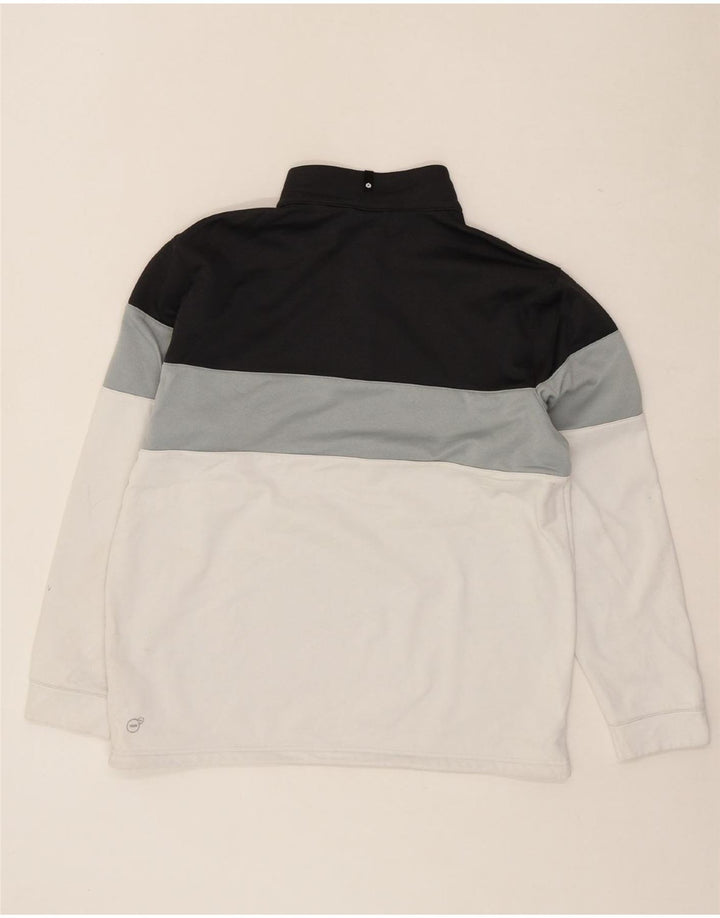 PUMA Mens Zip Neck Pullover Tracksuit Top XL White Colourblock Sports Vintage Puma and Second-Hand Puma from Messina Hembry 