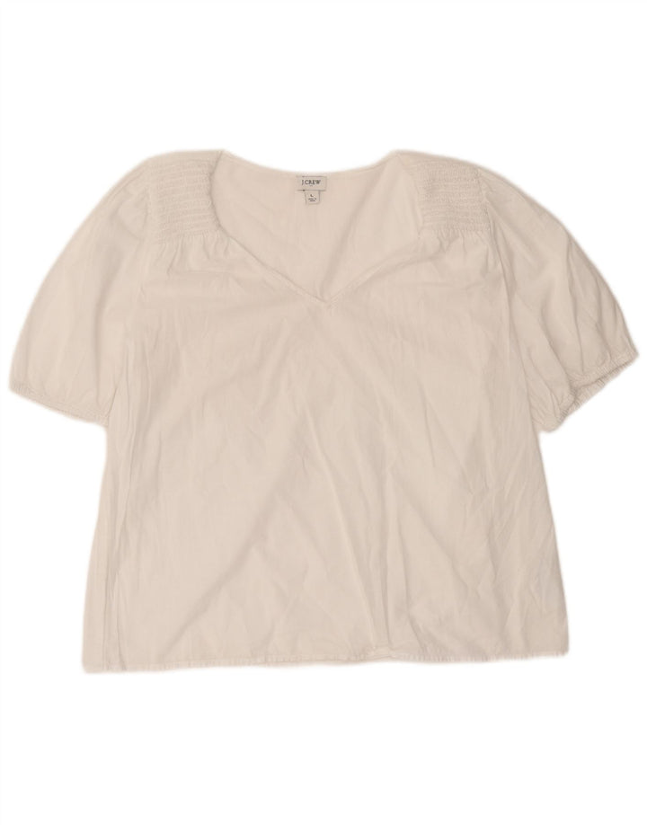 Bluzka damska J. Crew Top UK 16, duża, biała, bawełniana