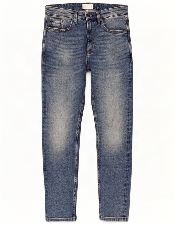 Marks & Spencer Męskie jeansy slim W32 L31 Niebieskie bawełniane
