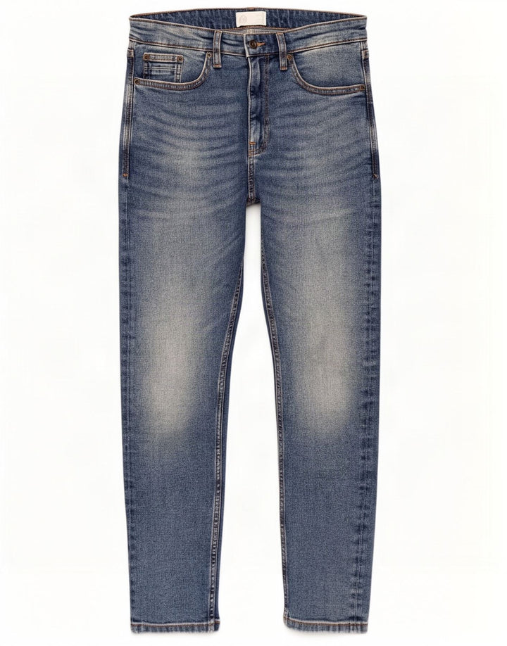 Marks & Spencer Męskie jeansy slim W32 L31 Niebieskie bawełniane