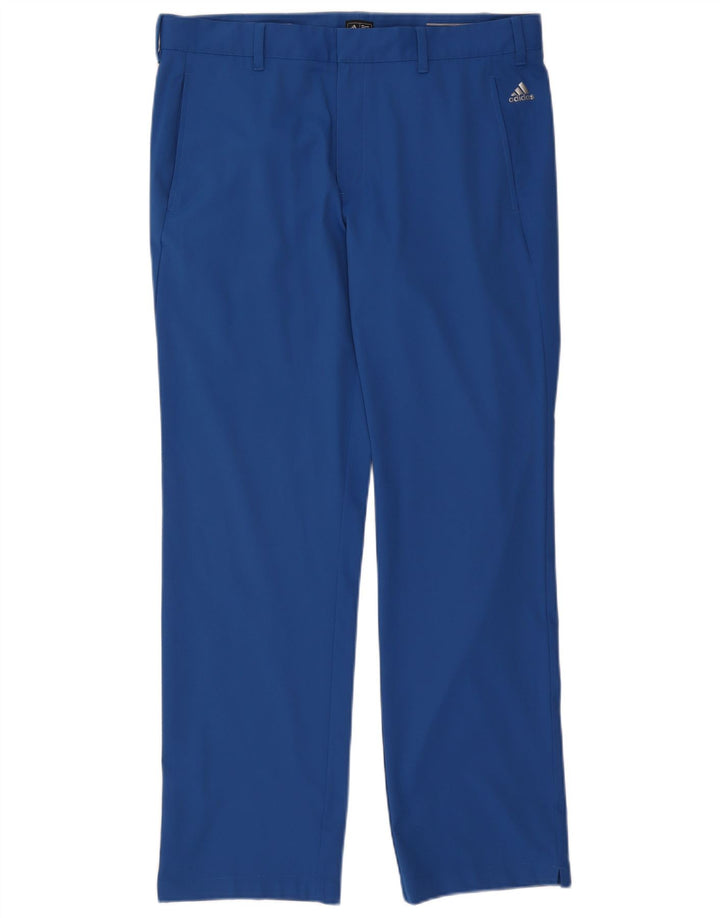 Adidas Męskie Proste Spodnie Chino W36 L32 Niebieski Poliester