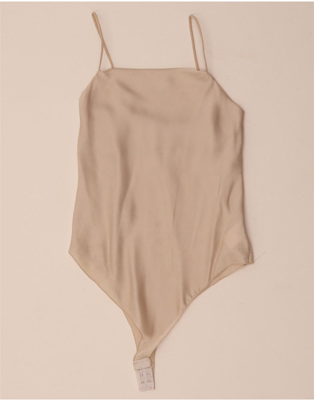 ZUIKI Womens Sleeveless Bodysuit UK 12 Medium Beige Polyester