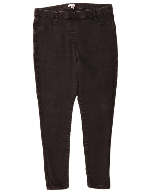 Damskie dżinsy M&Co Jegging UK 18 XL W36 L29 Czarna bawełna