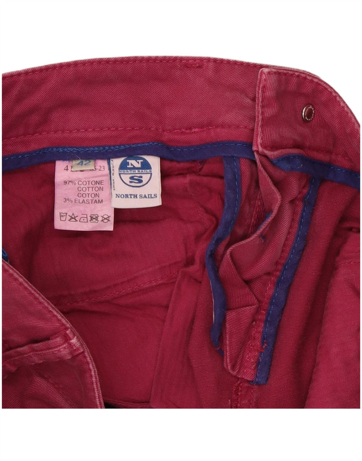 Damskie jeansy North Sails ze stretchem IT 42 Medium W30 L31 Różowa bawełna