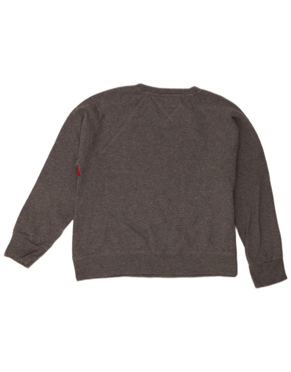Damska bluza Tommy Hilfiger UK 16, duża, szara, z blokami kolorów