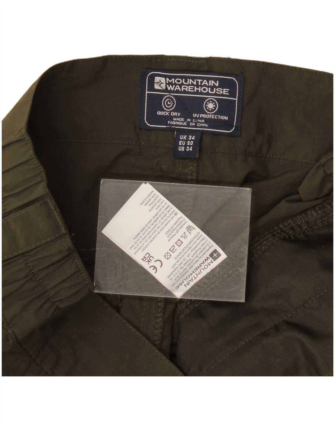 Damskie spodenki cargo Mountain Warehouse W34, duże, khaki, poliamid