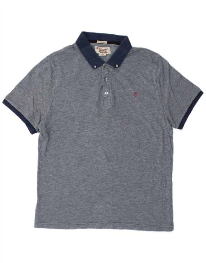 Męska koszulka polo PENGUIN Heritage Slim Fit, duża, granatowa