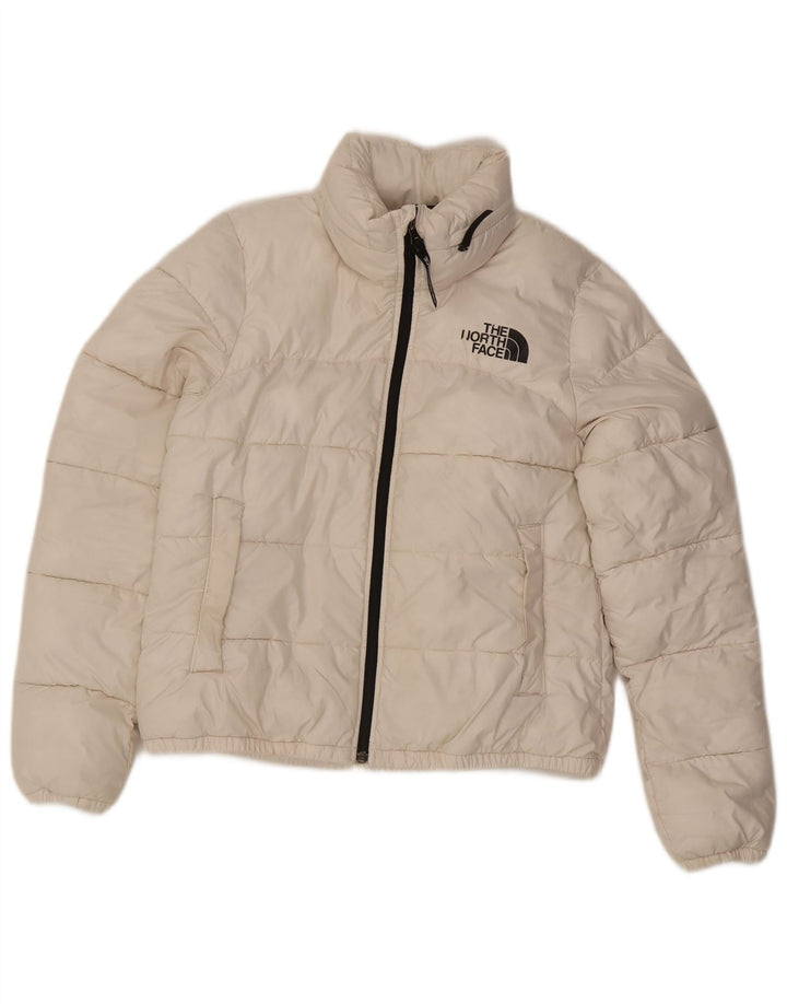 Damska wyściełana kurtka z kapturem The North Face UK 10, mała, biała, poliestrowa