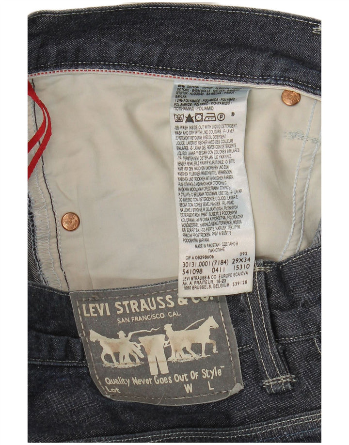 Męskie proste dżinsy Levi's W29 L34 Granatowa bawełna