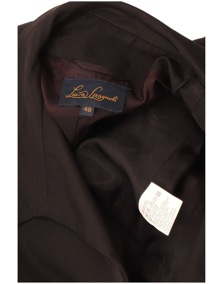 Damska marynarka zapinana na 4 guziki Luisa Spagnoli IT 48 XL, czarna bawełna