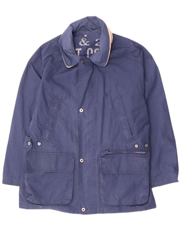 Męska kurtka użytkowa w stylu vintage UK 42 XL Granatowy poliester