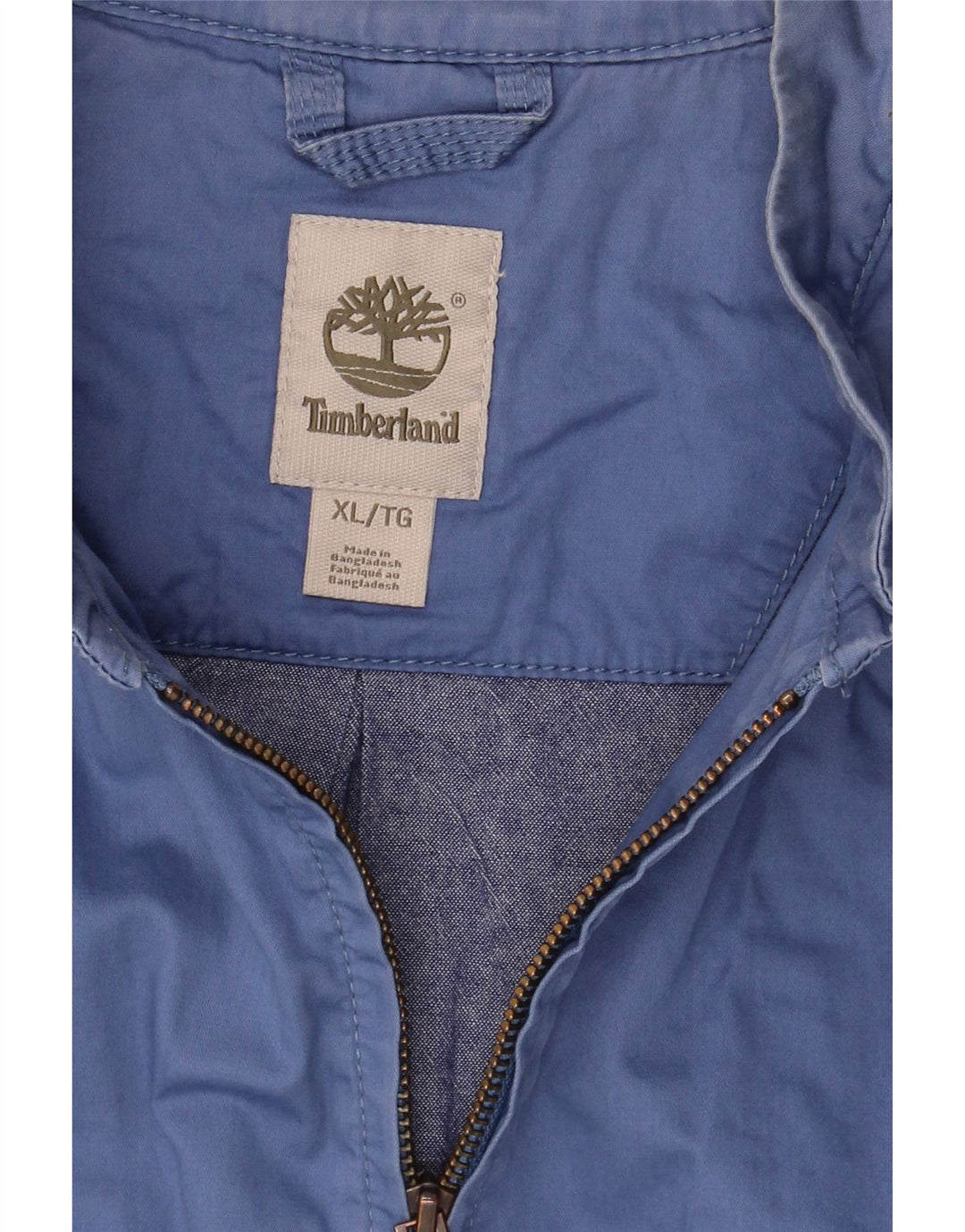 TIMBERLAND Womens Crop Bomber Jacket UK 18 XL Blue Vintage Timberland and Second-Hand Timberland from Messina Hembry 
