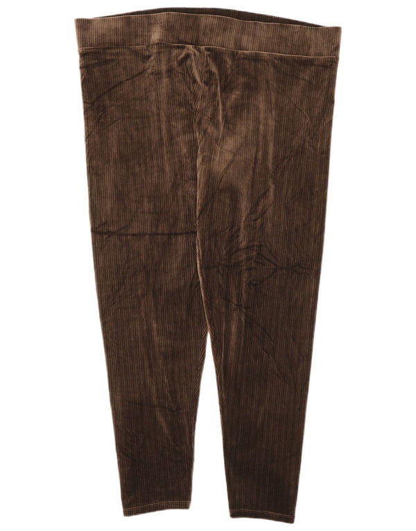 Aksamitne legginsy damskie Marks & Spencer UK 20 2XL Brązowe Poliester