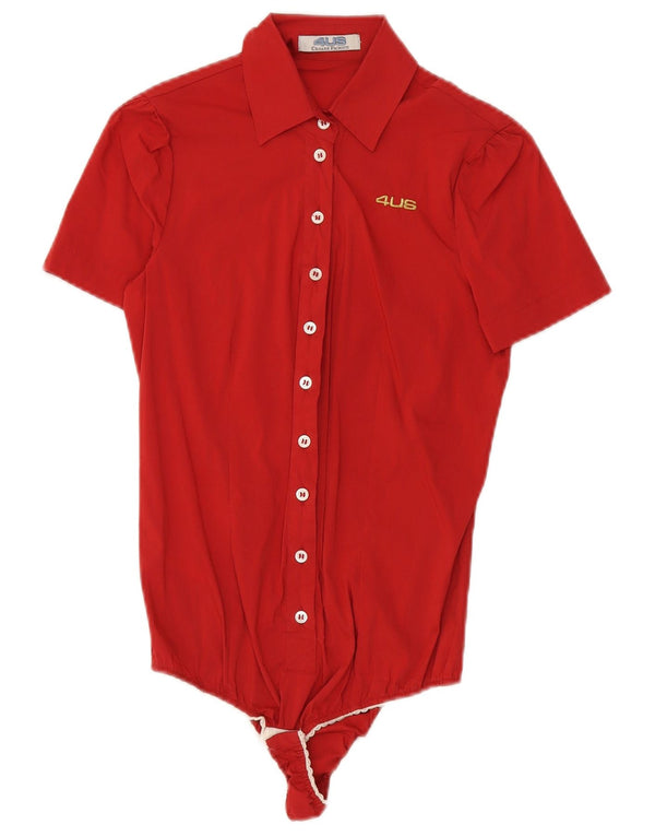 Body koszulowe Cesare Paciotti 4US IT 40 Small Red Cotton