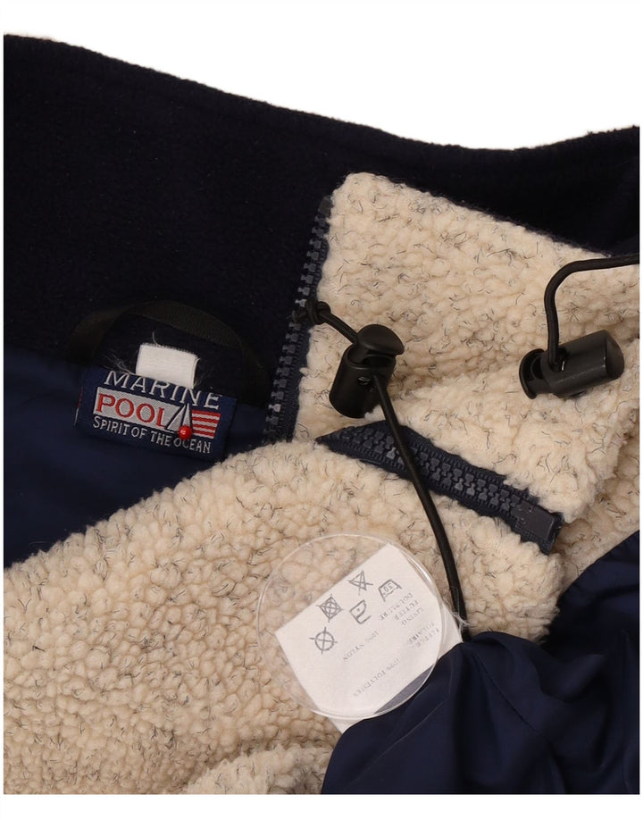 Męska kurtka polarowa Vintage UK 42 XL Beżowy, nakrapiany poliester