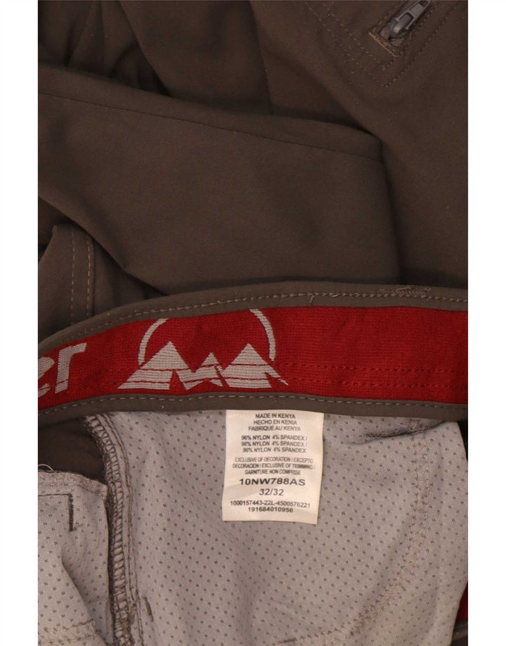Męskie proste spodnie cargo Wrangler W32 L32 Khaki Nylon