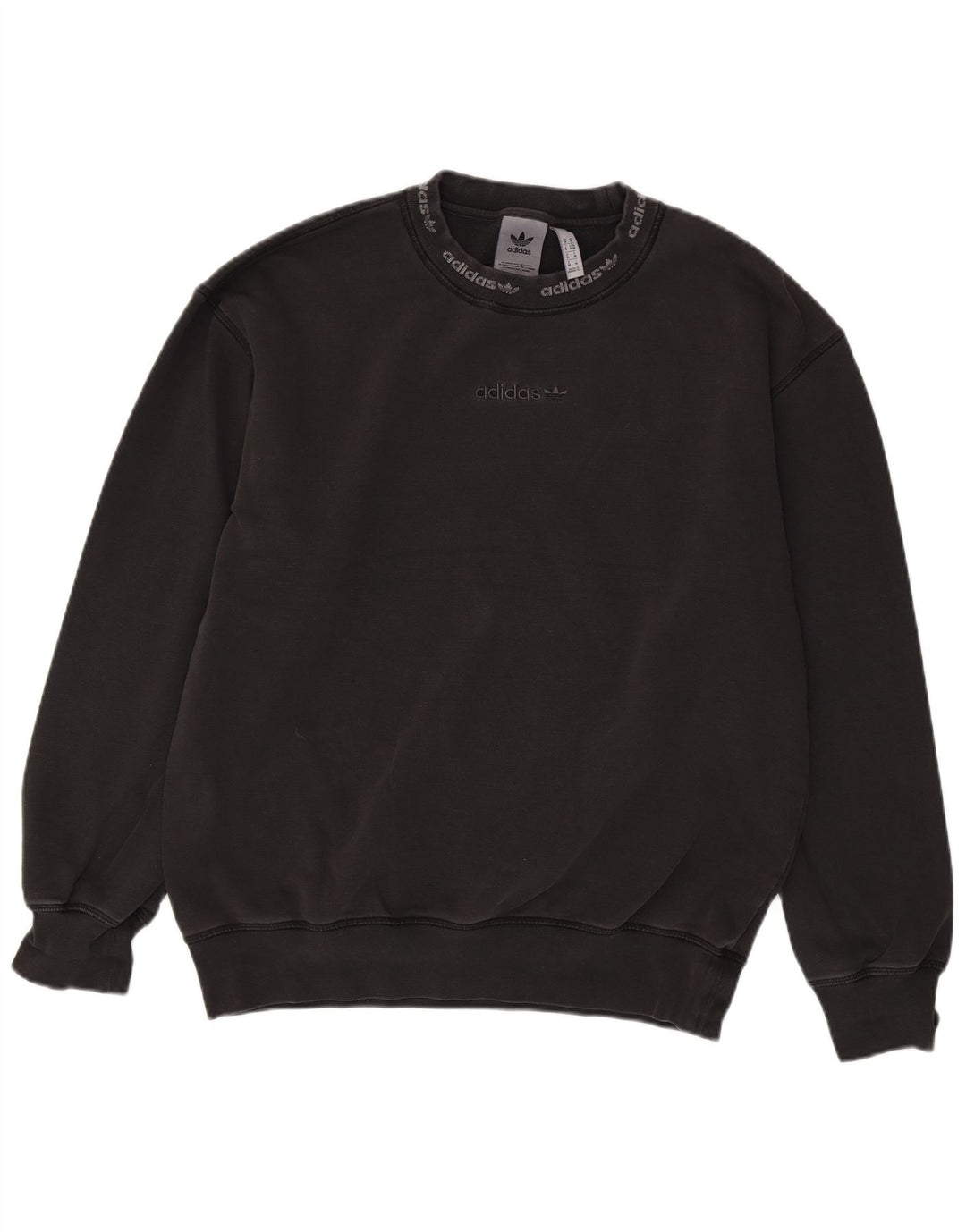 Męska bluza ADIDAS z graficznym luźnym krojem, średnioszara, bawełniana