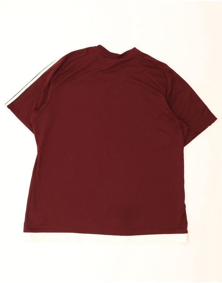Adidas Męska koszulka Climalite Top 2XL Burgundowy poliester