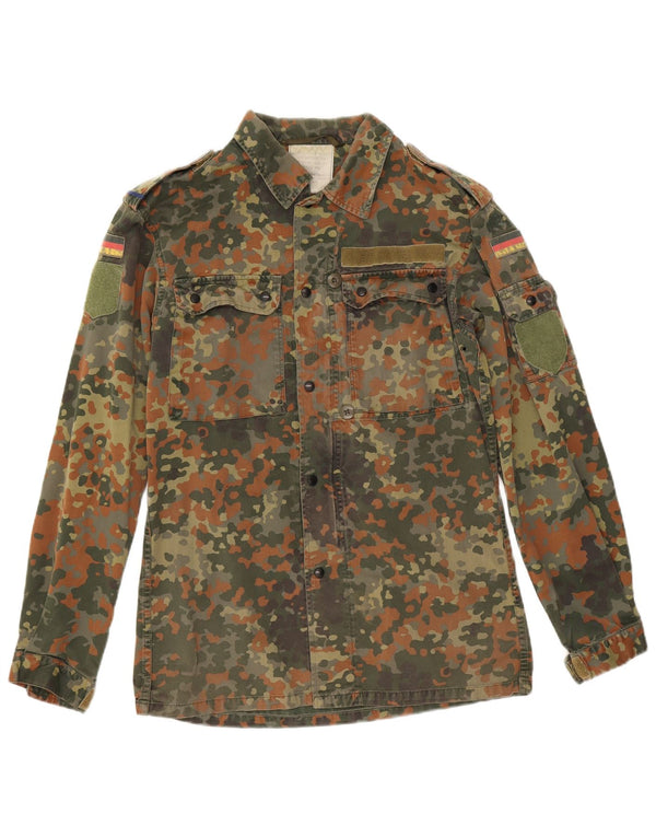 Męska koszula wojskowa w stylu vintage, mała, bawełniana w kamuflażu khaki