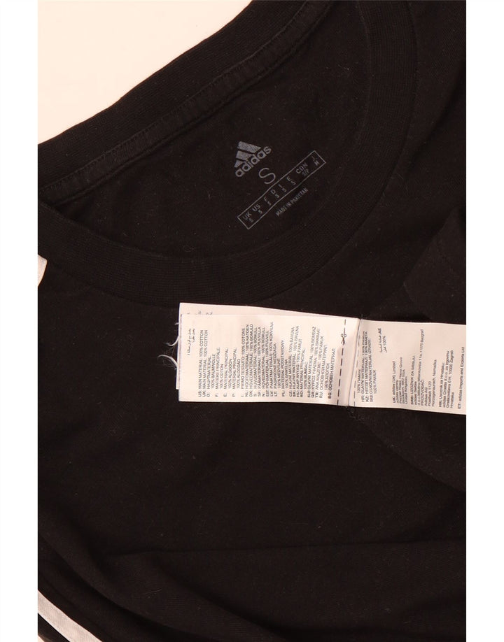 Adidas Męska Koszulka Top Mała Czarna Bawełna