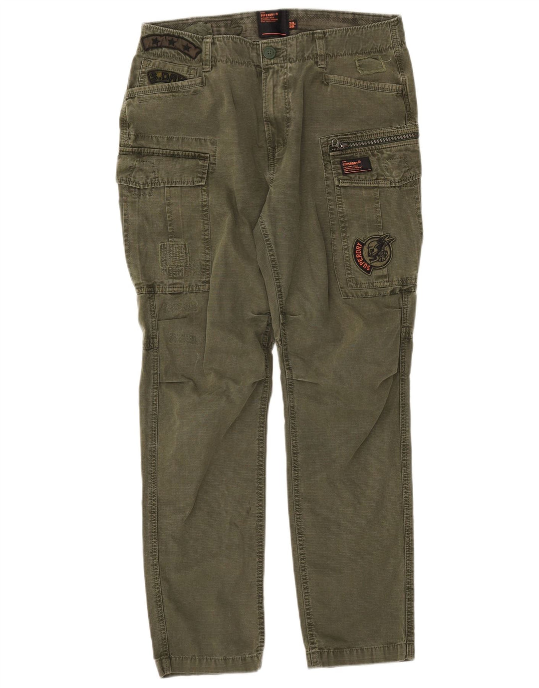 Męskie spodnie cargo SUPERDRY W33 L30 Khaki, bawełna