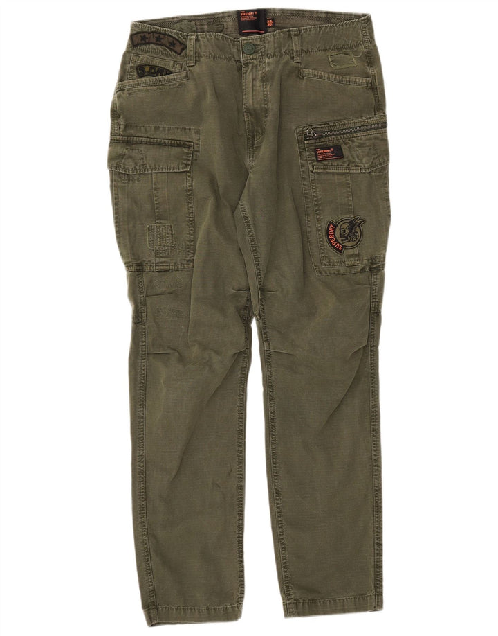 Męskie spodnie cargo SUPERDRY W33 L30 Khaki, bawełna