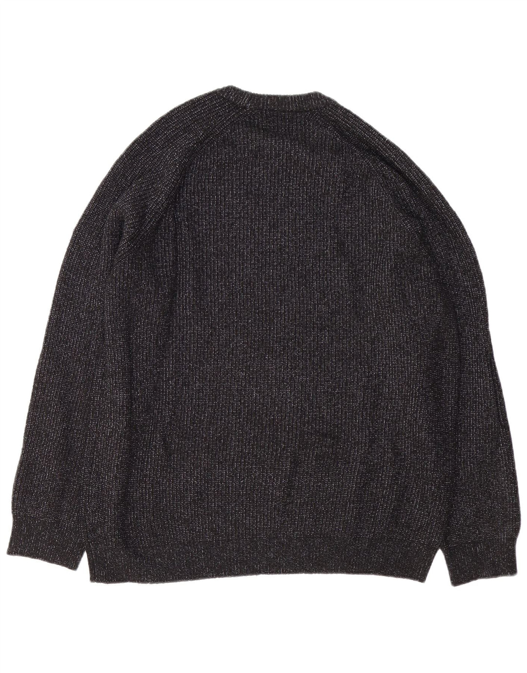 Marks & Spencer Męski sweter z okrągłym dekoltem 2XL Czarny, nakrapiany poliamid