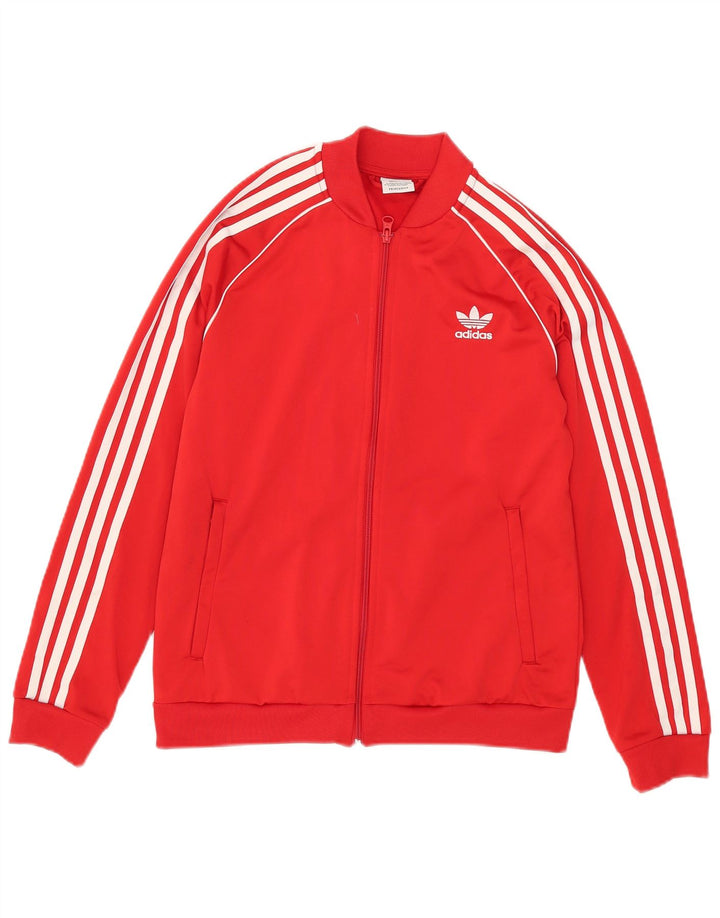 Kurtka Adidas Dziewczęca Dresowa Top 13-14 Lat Czerwony Poliester