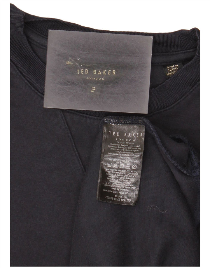 Męski sweter Ted Baker, rozmiar 2, mały, granatowy, wiskoza