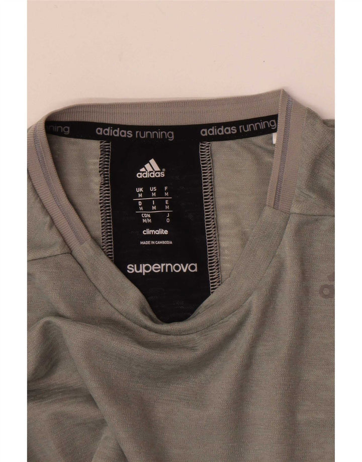 Adidas Męskie Supernova Top z długim rękawem, średnio-szary, nakrapiany