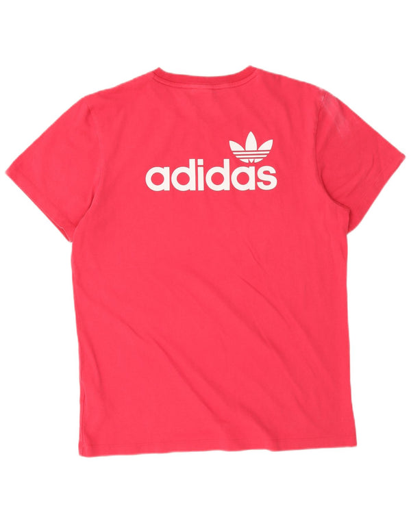 Damska koszulka graficzna Adidas Top UK 8 Small Pink Cotton