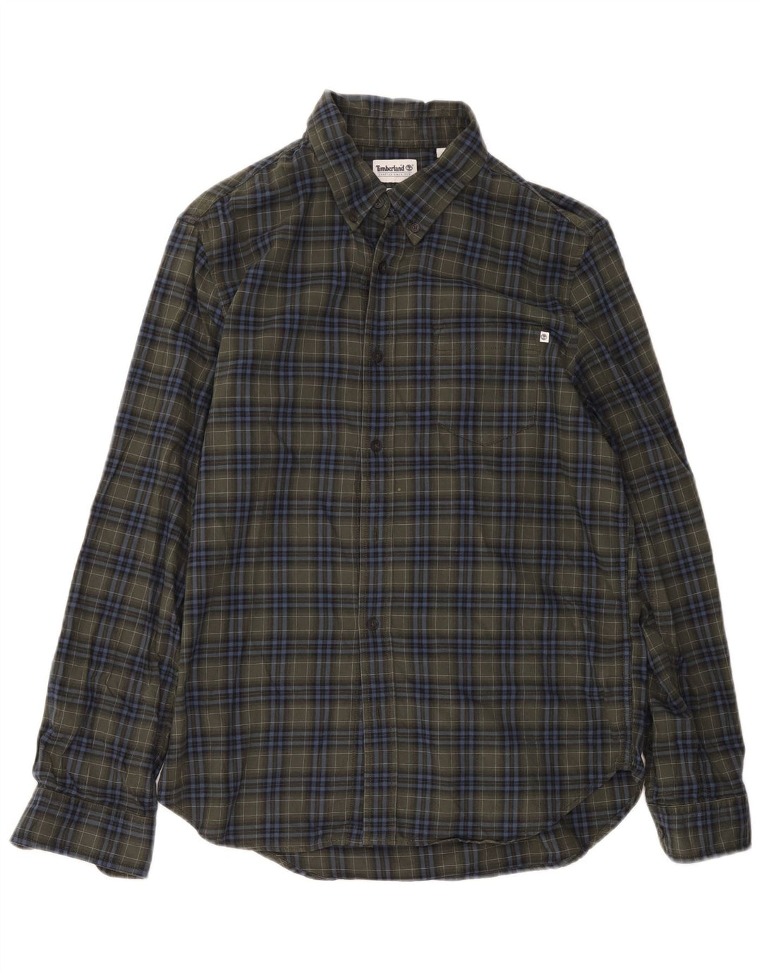 Męska koszula flanelowa Timberland o regularnym kroju, bawełniana w średnią zieloną kratkę