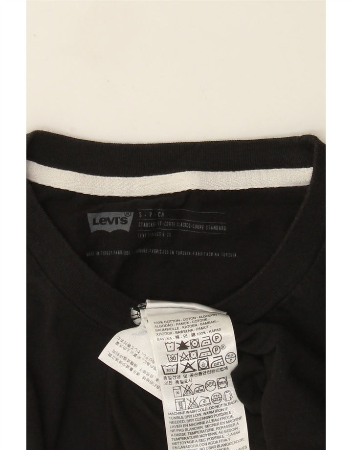 Męski T-shirt z grafiką Levi's o standardowym kroju, mały, czarny, bawełniany