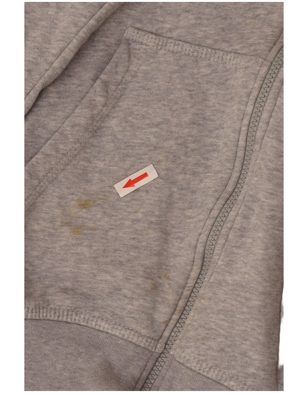 Męski sweter z kapturem i zamkiem błyskawicznym Nike, mały, szary, z bawełny w cętki