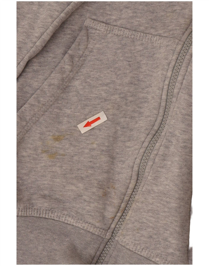 Męski sweter z kapturem i zamkiem błyskawicznym Nike, mały, szary, z bawełny w cętki