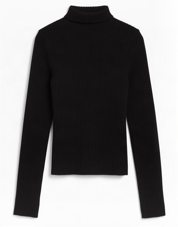 Damski krótki top Zara z długim rękawem UK 10 Small, czarna wiskoza