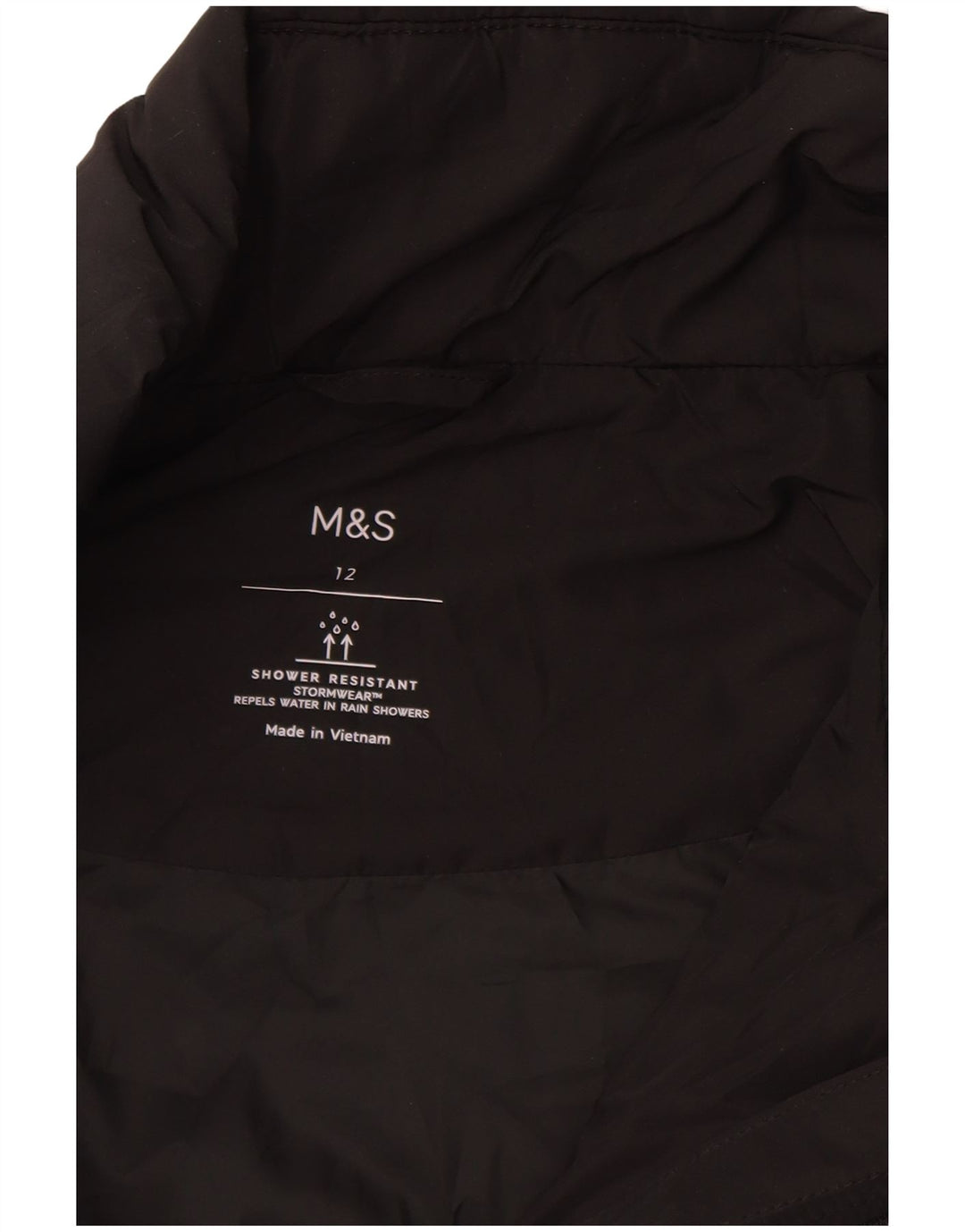 Marks & Spencer Damski pikowany płaszcz UK 12, średni czarny poliester