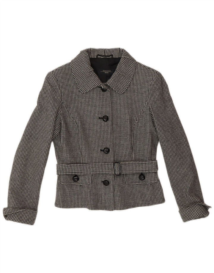 MAX MARA Damski zestaw spódnic zapinanych na 4 guziki i 2 części UK 10 Small W28 Szary klasyczny