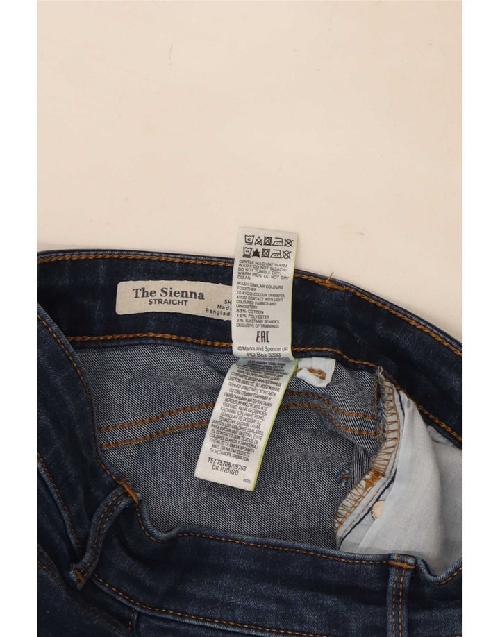 Marks & Spencer Damskie Proste Dżinsy UK 8 Małe W36 L28 Granatowe