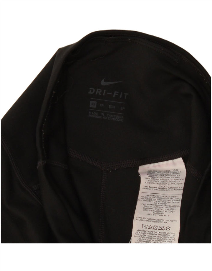 Damskie legginsy Nike Dri Fit Capri UK 6 XS, czarny poliester