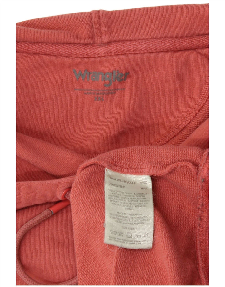 Męski sweter z kapturem Wrangler 2XL, czerwony, bawełniany