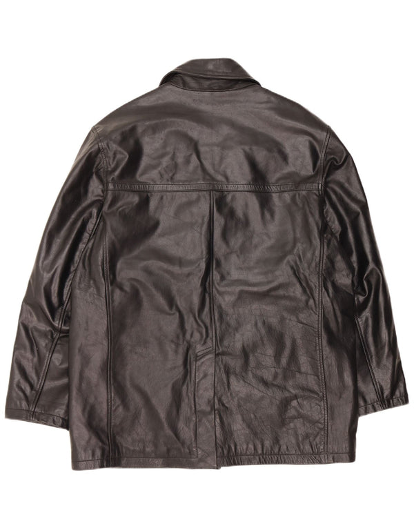 Vintage męska skórzana kurtka UK 42 XL czarna skóra