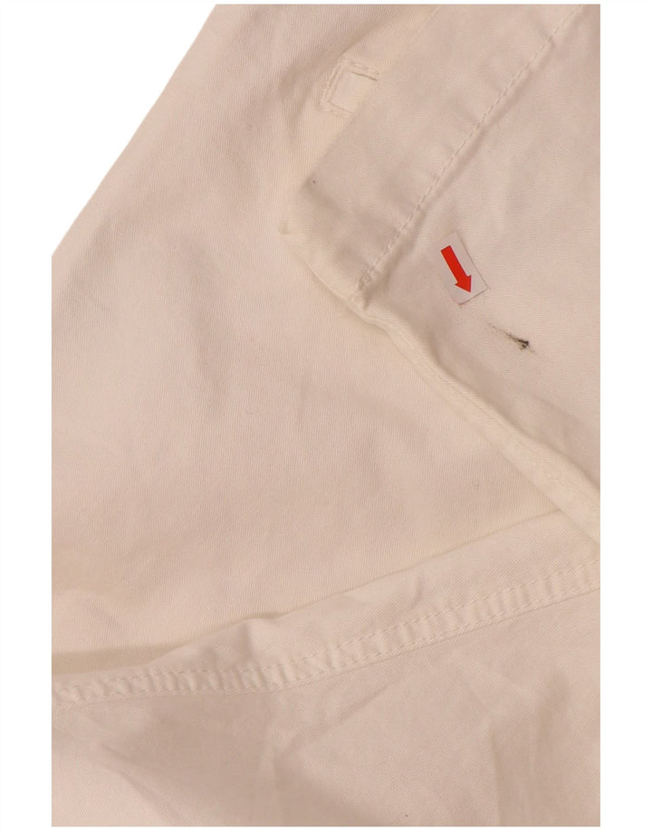 SUPERDRY Damskie wąskie spodnie chino, średnie W30 L30, biała bawełna