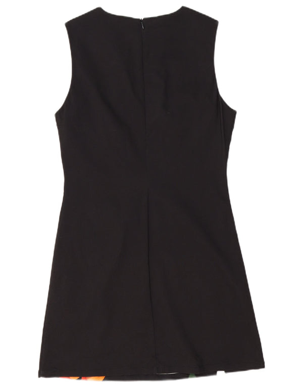 Desigual Womens Sleeveless Sheath Dress UK 14 Large Black Floral