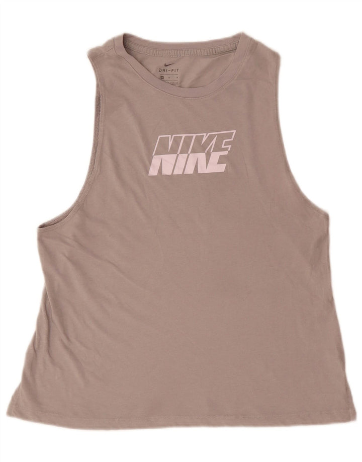 Damska kamizelka NIKE Dri Fit Graphic UK 14, średnia szara bawełna