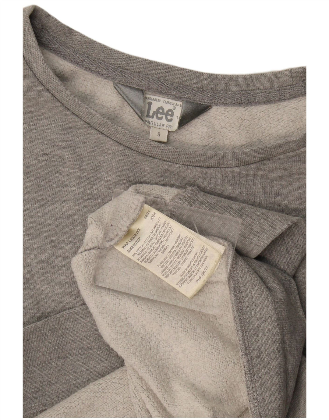 Damski sweter oversize Lee o regularnym kroju, UK 10, mały, szary, bawełniany