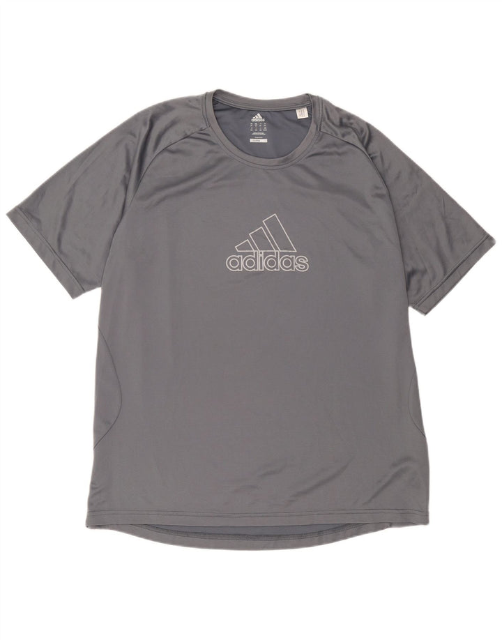Adidas Męska koszulka graficzna Top XL Szary poliester