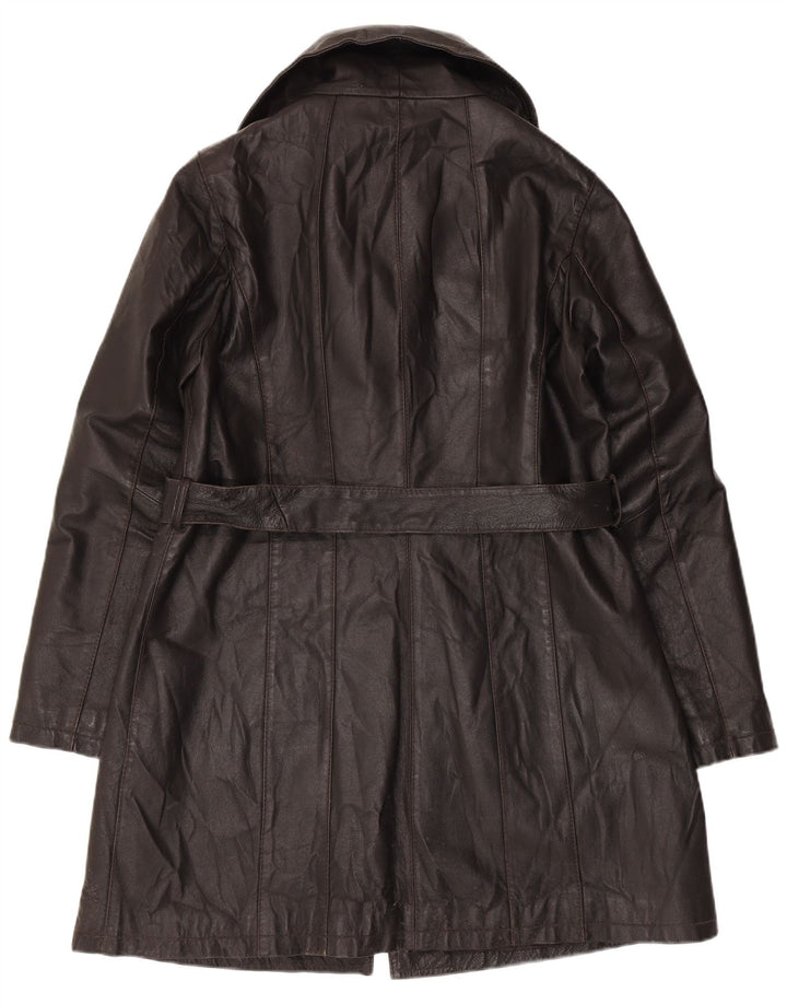 Conbipel damski płaszcz skórzany IT 48 XL czarna skóra