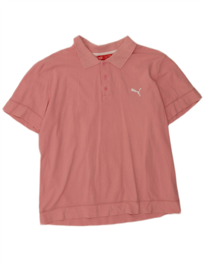 Męska koszulka polo Puma, średnia, różowa, bawełniana